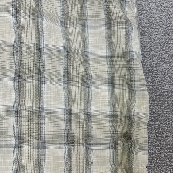 Columbia Mens Button Down Shirt Omni Shade Tan Plaid Short Sleeve Size XXL - Picture 5 of 8